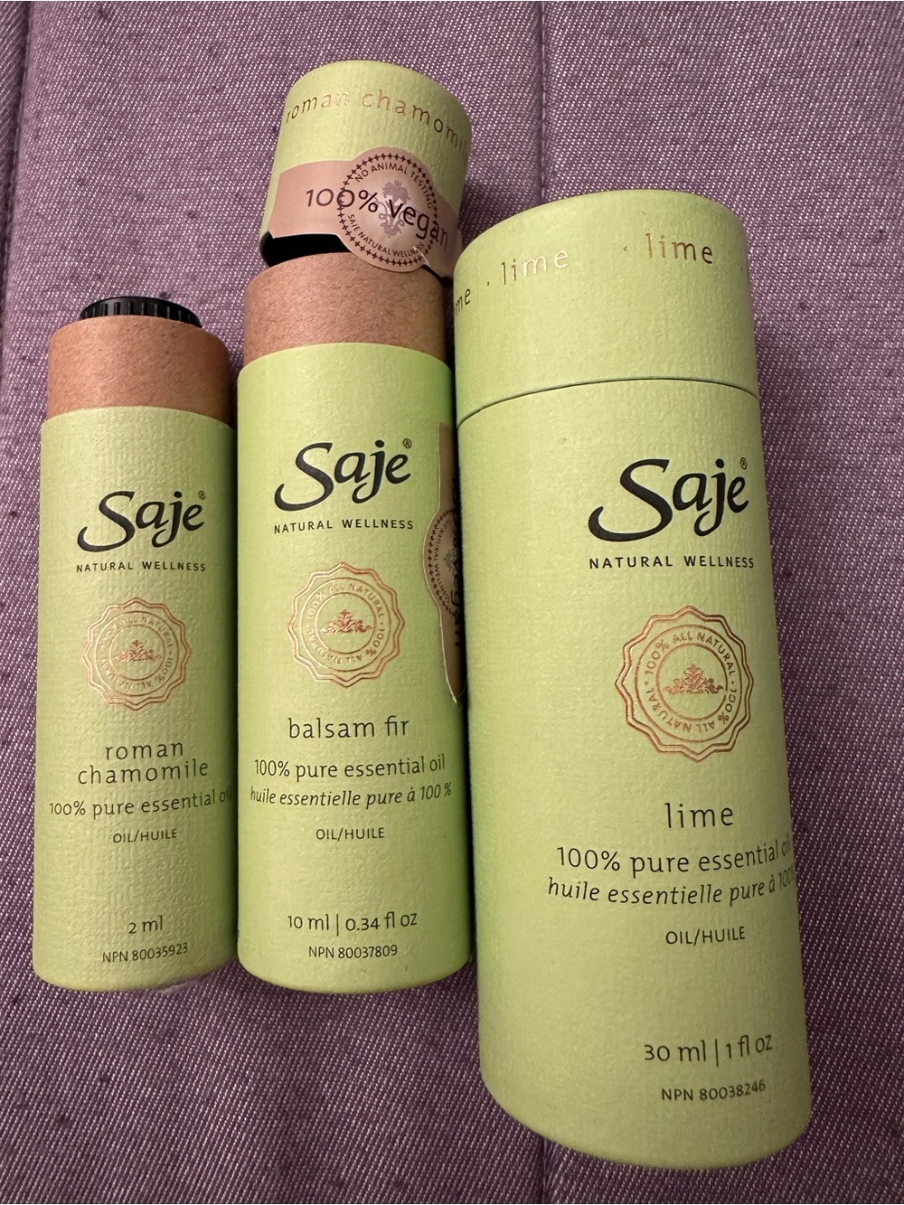 (3) saje single note essential oils